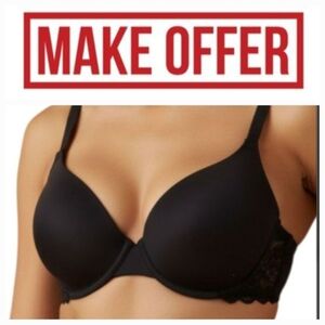 "Maidenform" (38C) Practically New! Black Sexy Push-up Bra